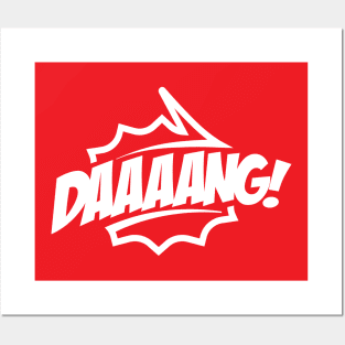 Daaang - Talking Shirt (White on Red) Posters and Art